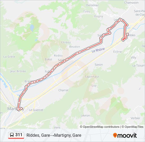 311 Bus Line Map