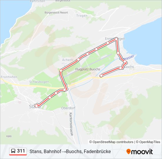 311 Bus Line Map