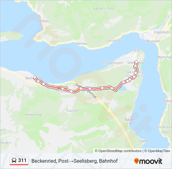 311 Bus Line Map
