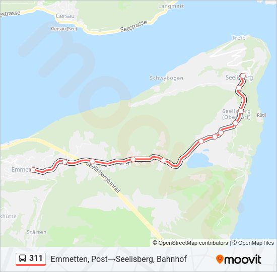 311 Bus Line Map