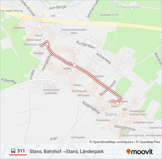 311 Bus Line Map