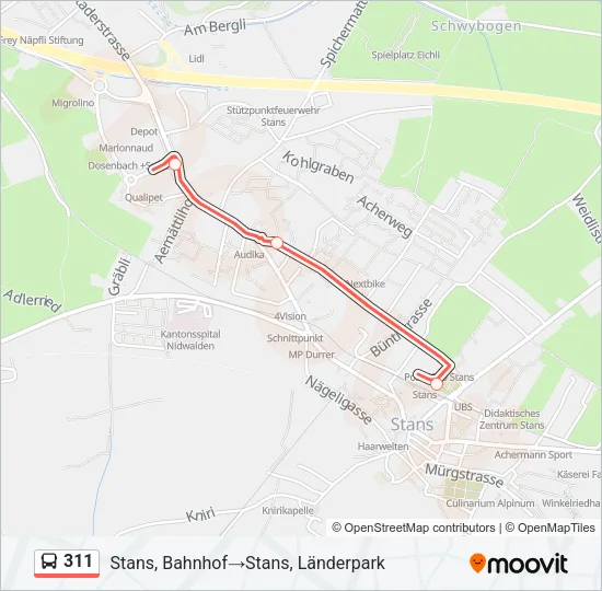 311 Bus Line Map