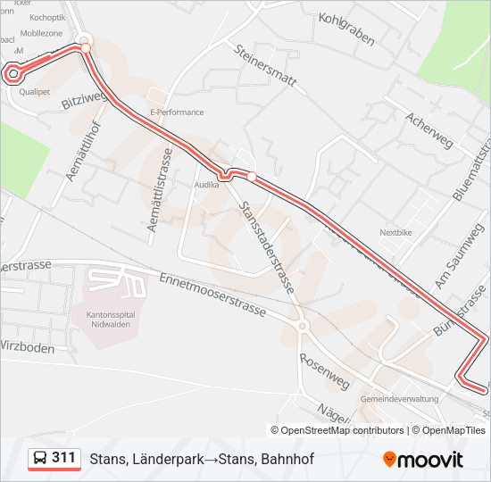 311 Bus Line Map