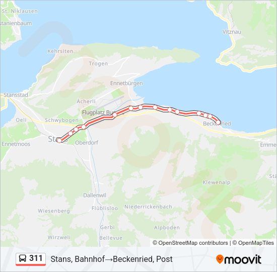 311 Bus Line Map
