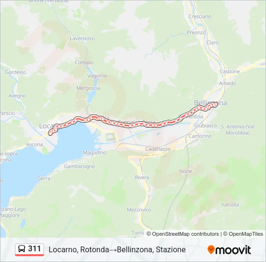 311 Bus Line Map