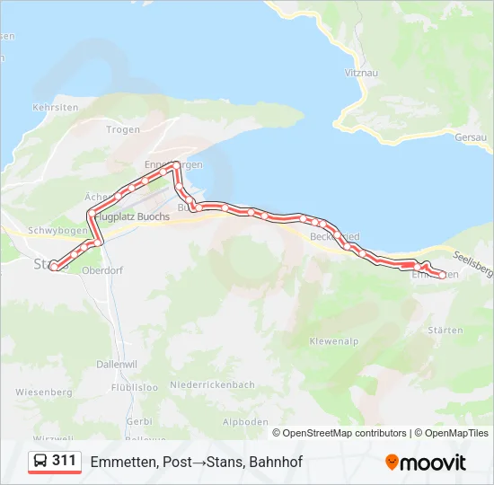 311 Bus Line Map