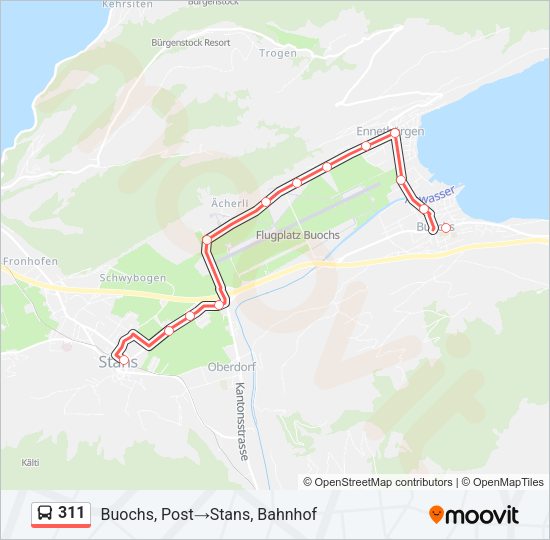 311 Bus Line Map