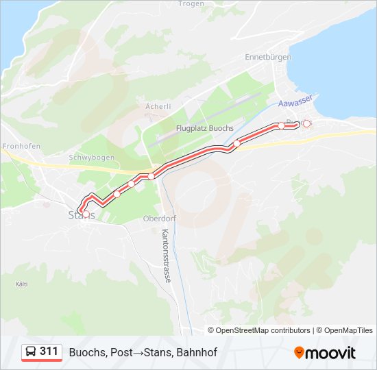 311 Bus Line Map