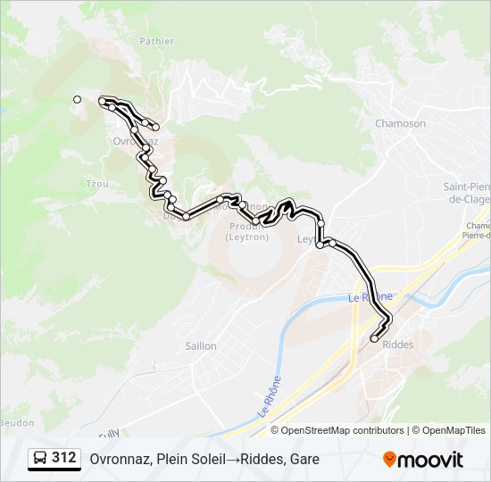 312 Bus Line Map