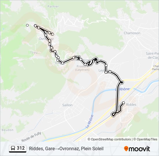312 Bus Line Map