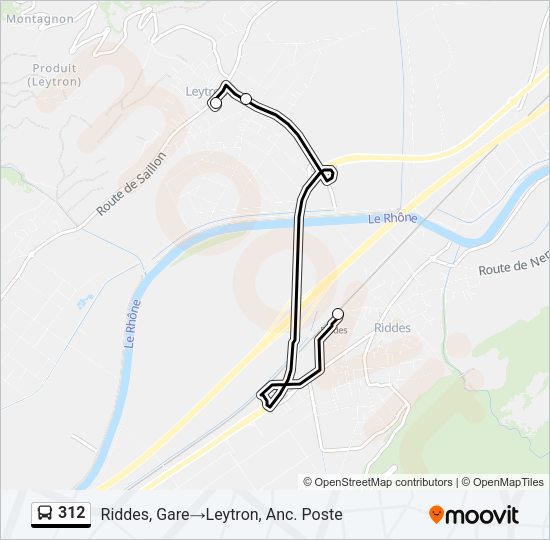312 Bus Line Map