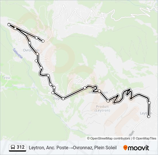 312 Bus Line Map