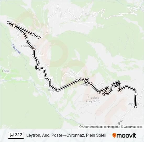 312 Bus Line Map