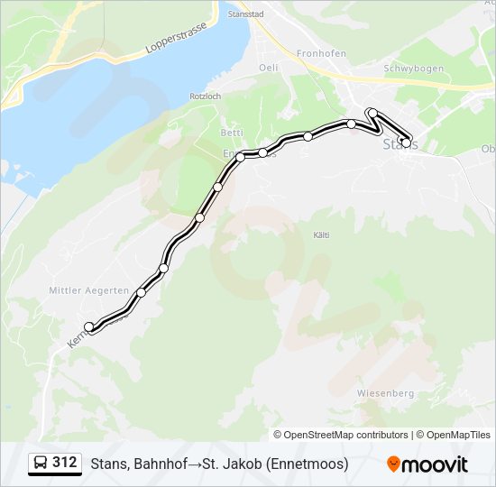 312 Bus Line Map