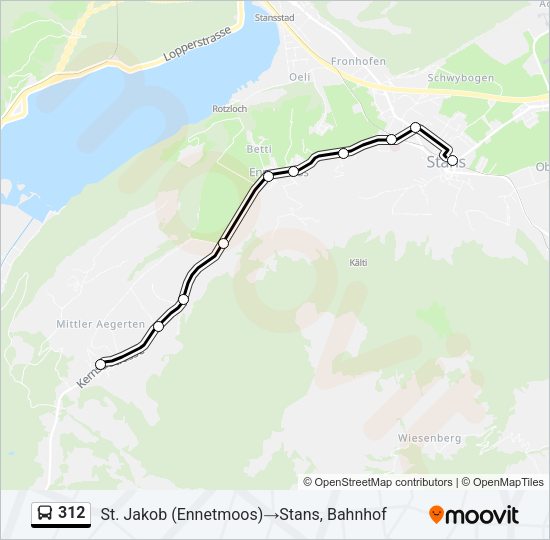 312 Bus Line Map
