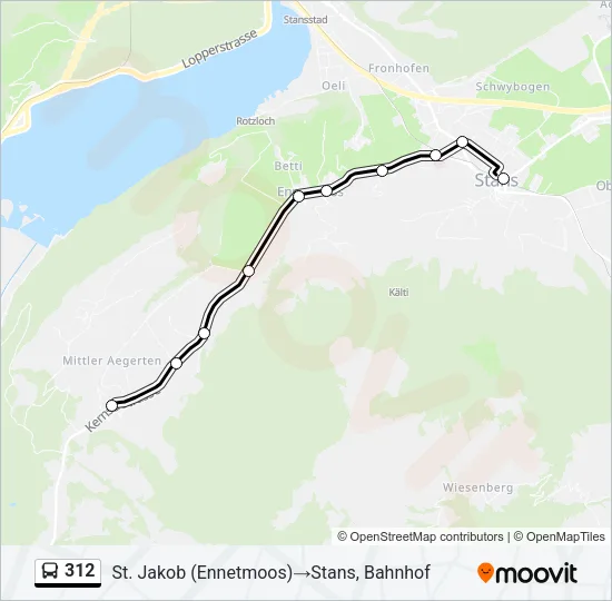 312 Bus Line Map