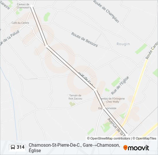 314 bus Line Map