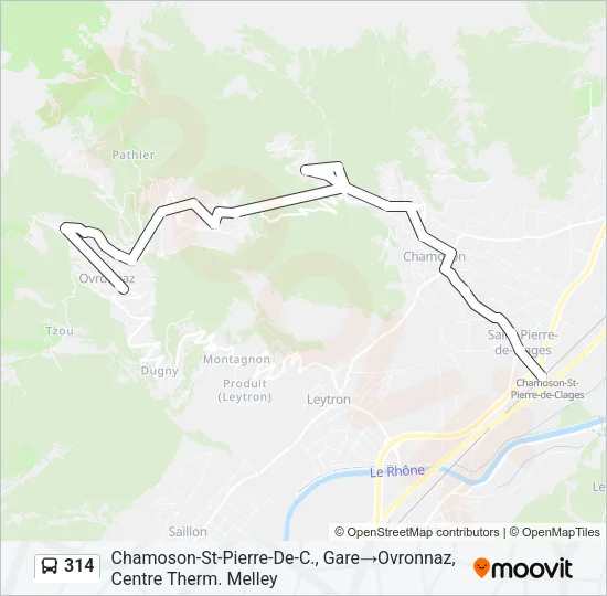 314 Bus Line Map
