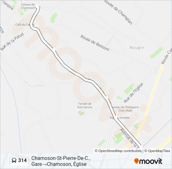 314 Bus Line Map