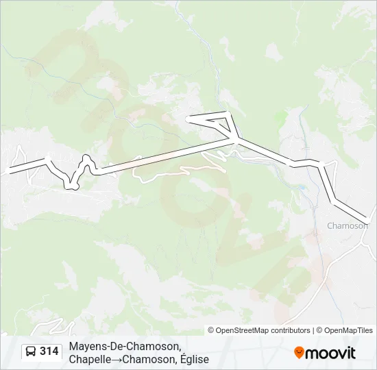 314 Bus Line Map