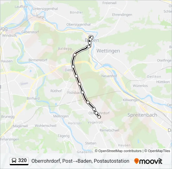 320 Bus Line Map