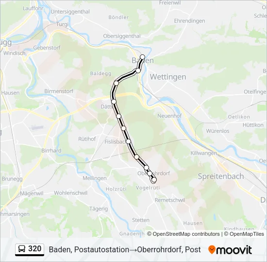 320 Bus Line Map