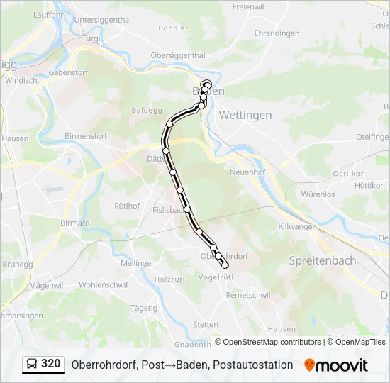 320 Bus Line Map