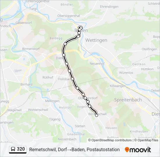 320 Bus Line Map