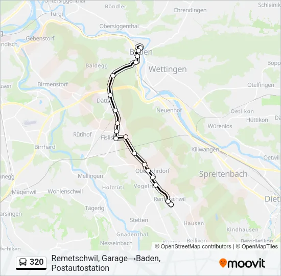 320 Bus Line Map