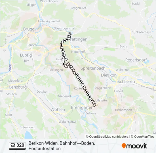 320 Bus Line Map