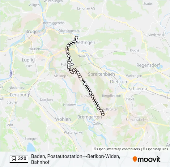 320 Bus Line Map
