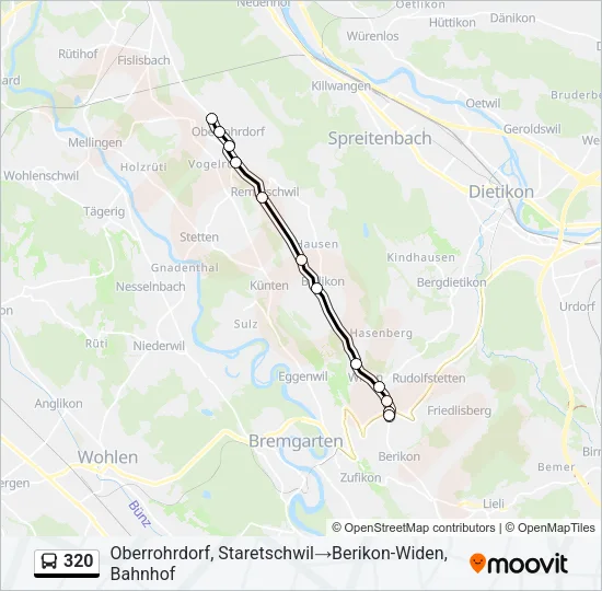 320 Bus Line Map