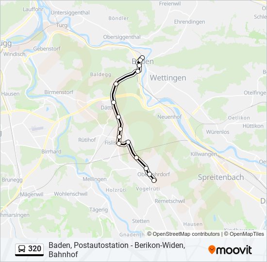 320 bus Line Map