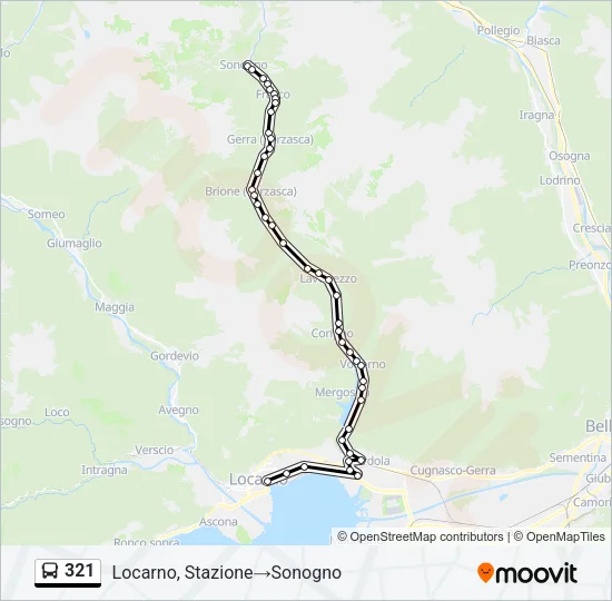 Plan de la ligne 321 de bus