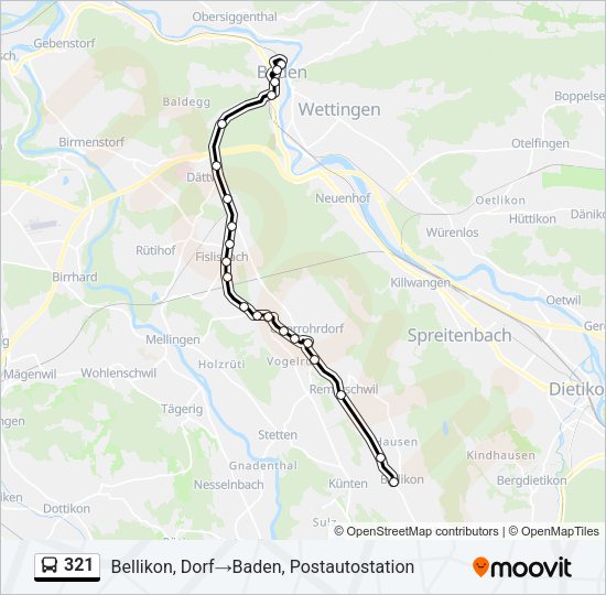 321 Bus Line Map