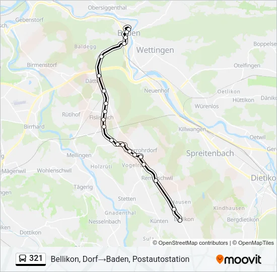 321 Bus Line Map