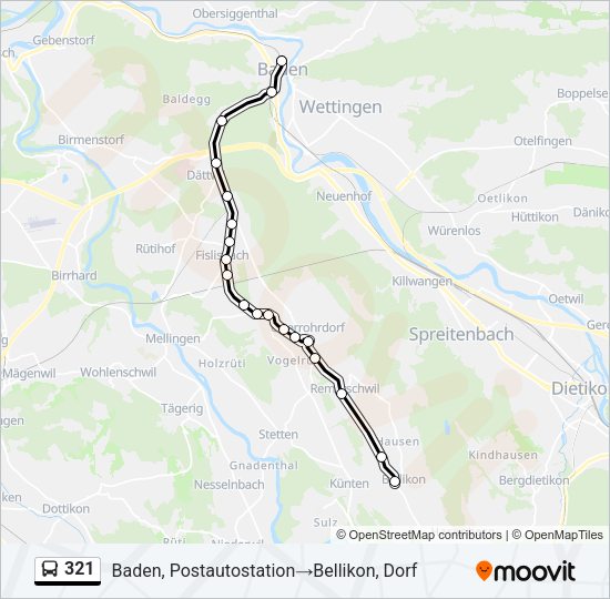 321 Bus Line Map