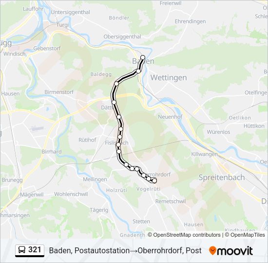 321 Bus Line Map