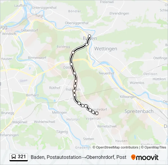 321 Bus Line Map