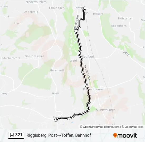 321 Bus Line Map