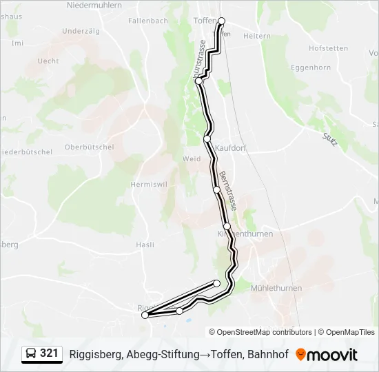 321 Bus Line Map
