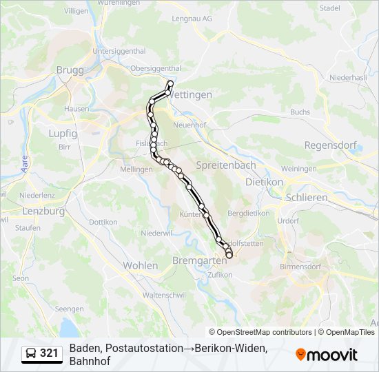 321 Bus Line Map
