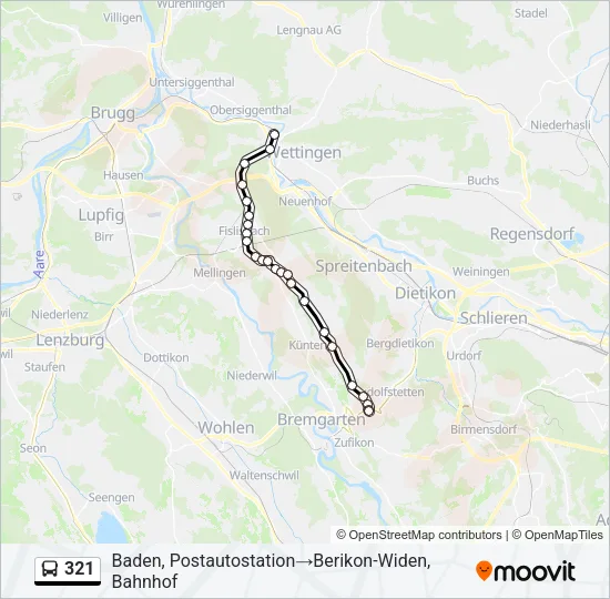 321 Bus Line Map