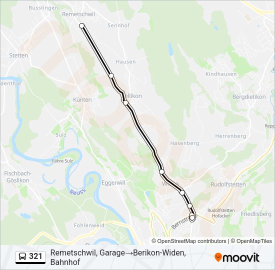 321 Bus Line Map