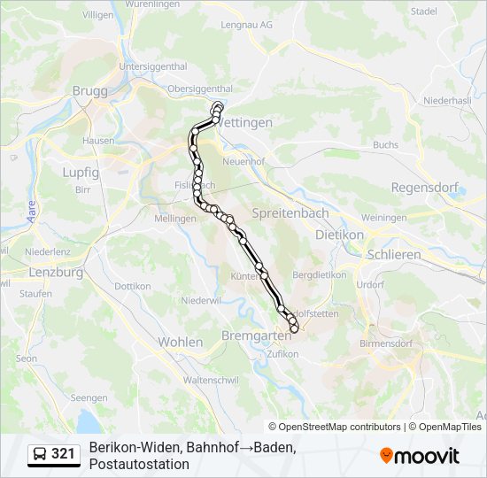 321 Bus Line Map