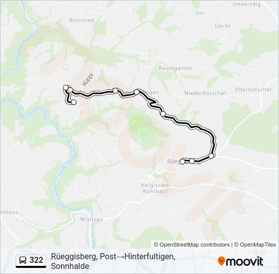 322 Bus Line Map
