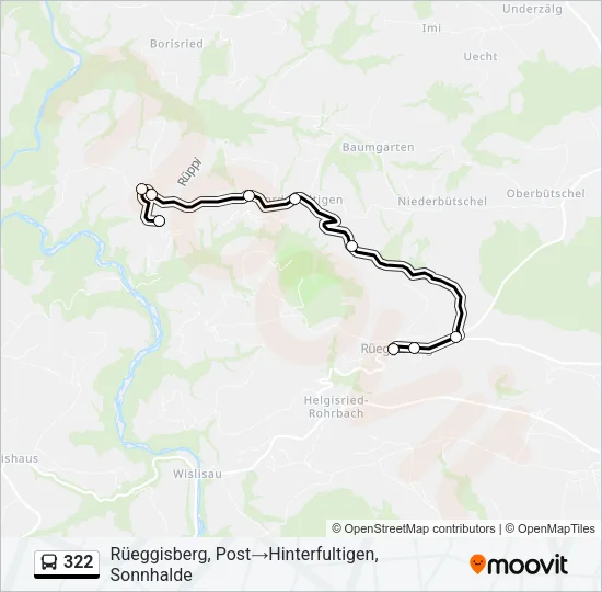 322 Bus Line Map