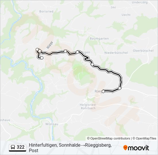 322 Bus Line Map