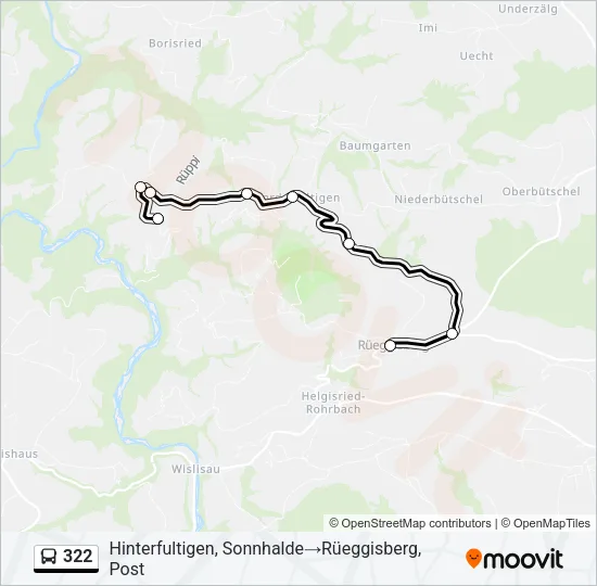322 Bus Line Map