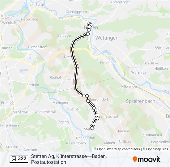 322 Bus Line Map